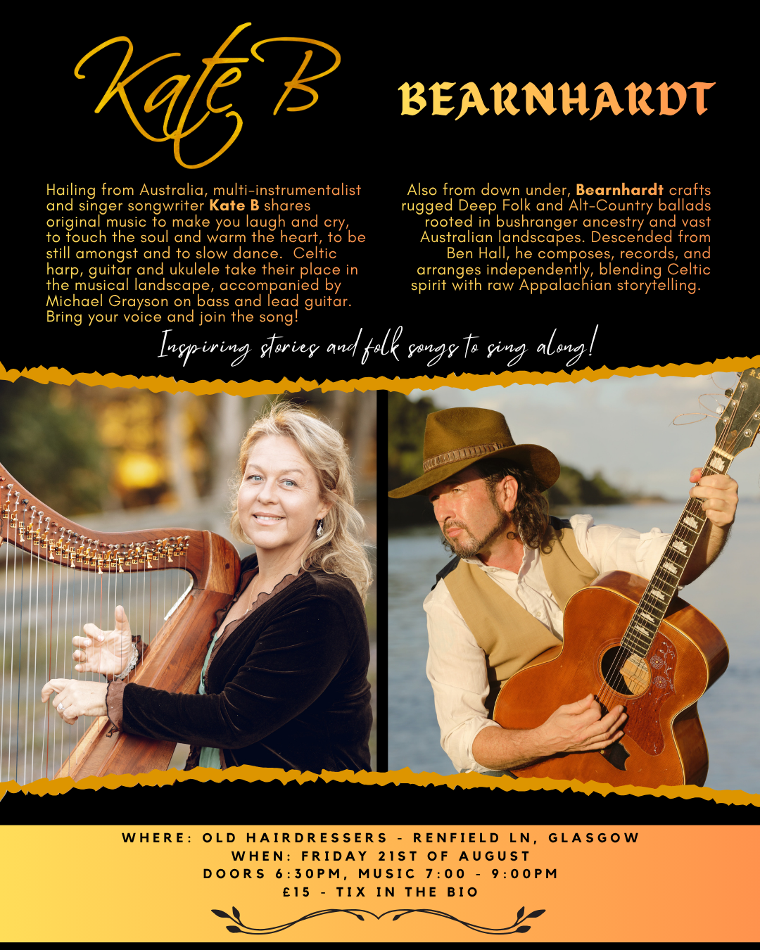 Kate B & Bearnhardt UK Tour Insta glasgow